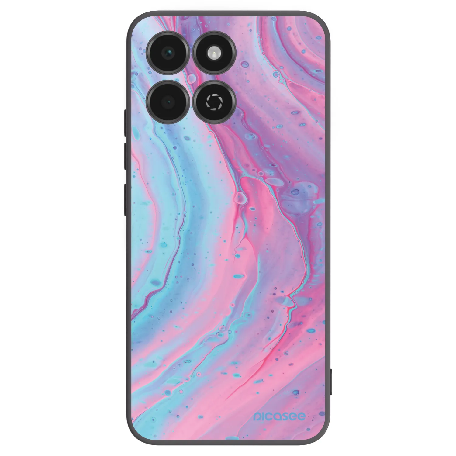 Picasee Honor 200 Smart 5G Hülle - Schwarzes Silikon - Pink liquid