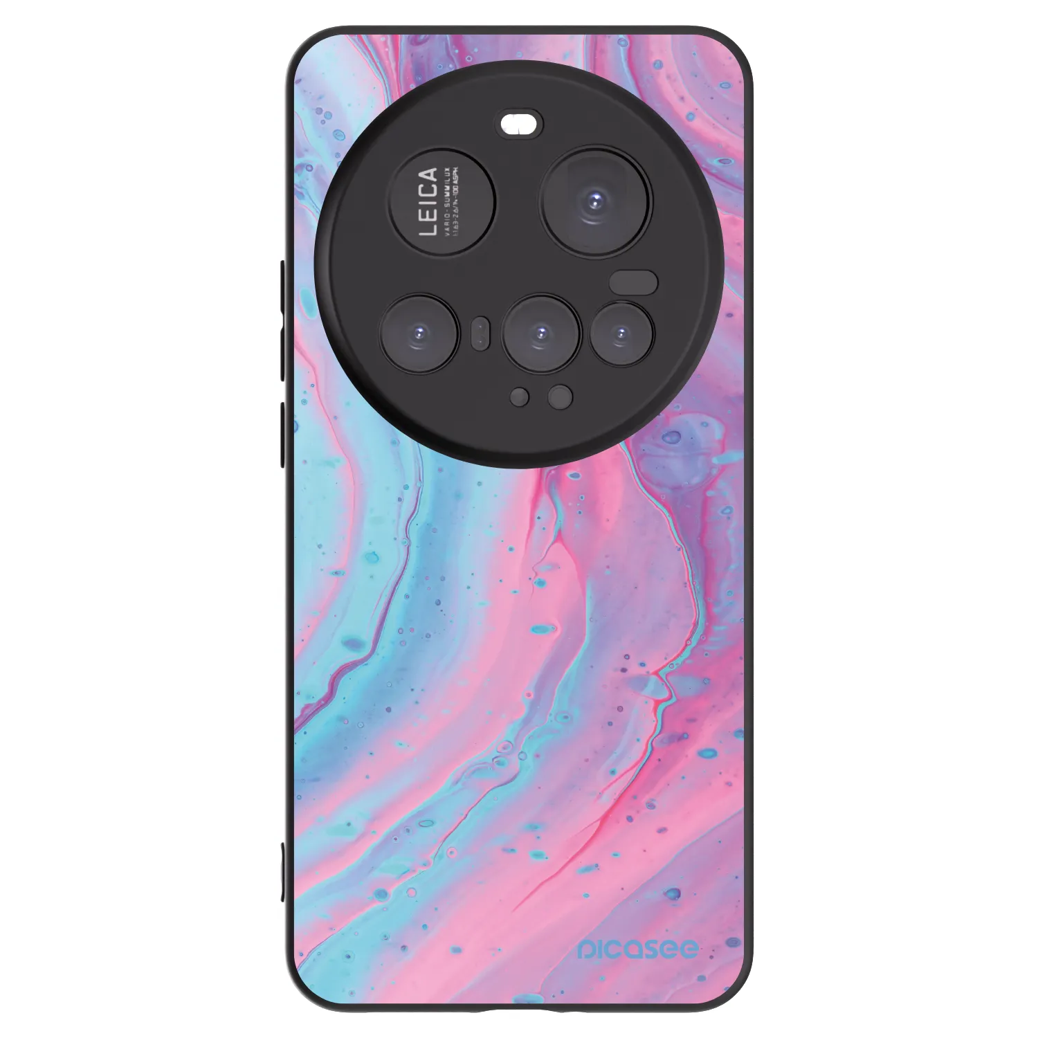 Picasee Xiaomi 15 Ultra Hülle - Schwarzes Silikon - Pink liquid