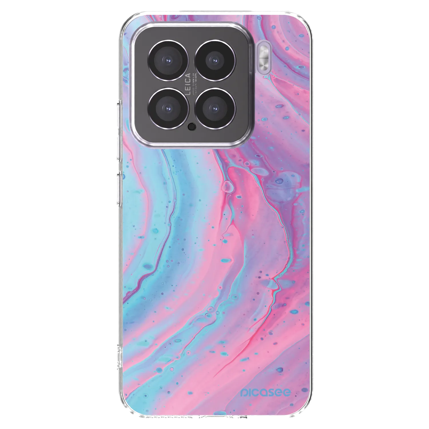 Picasee Xiaomi 15 Hülle - Transparentes Silikon - Pink liquid