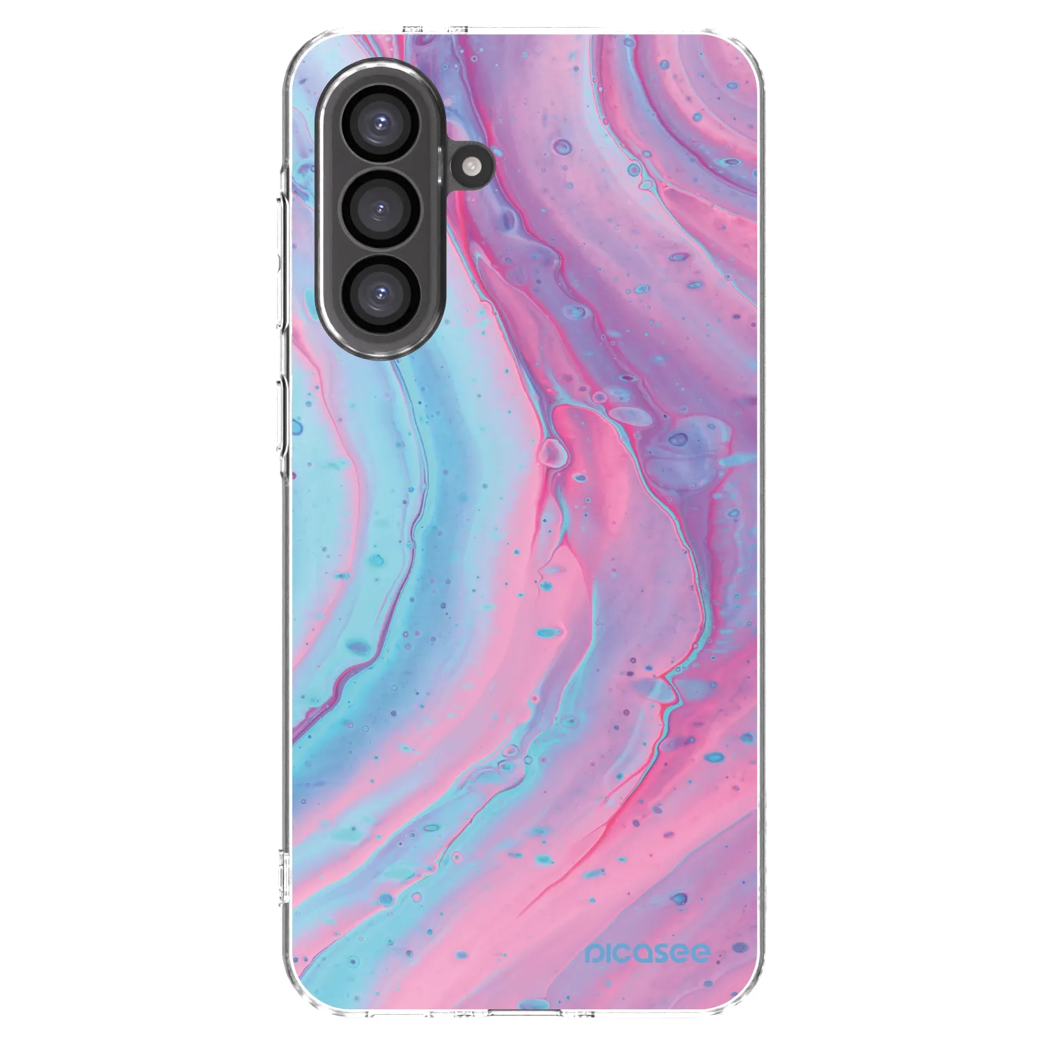 Picasee Samsung Galaxy A36 5G Hülle - Transparentes Silikon - Pink liquid