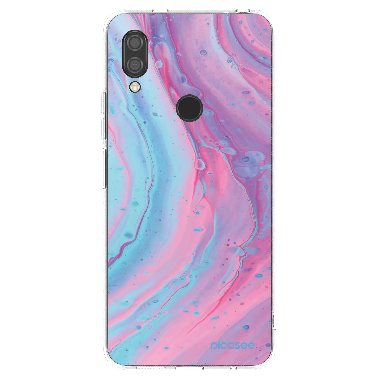 Picasee Xiaomi Redmi 7 Hülle - Transparentes Silikon - Pink liquid