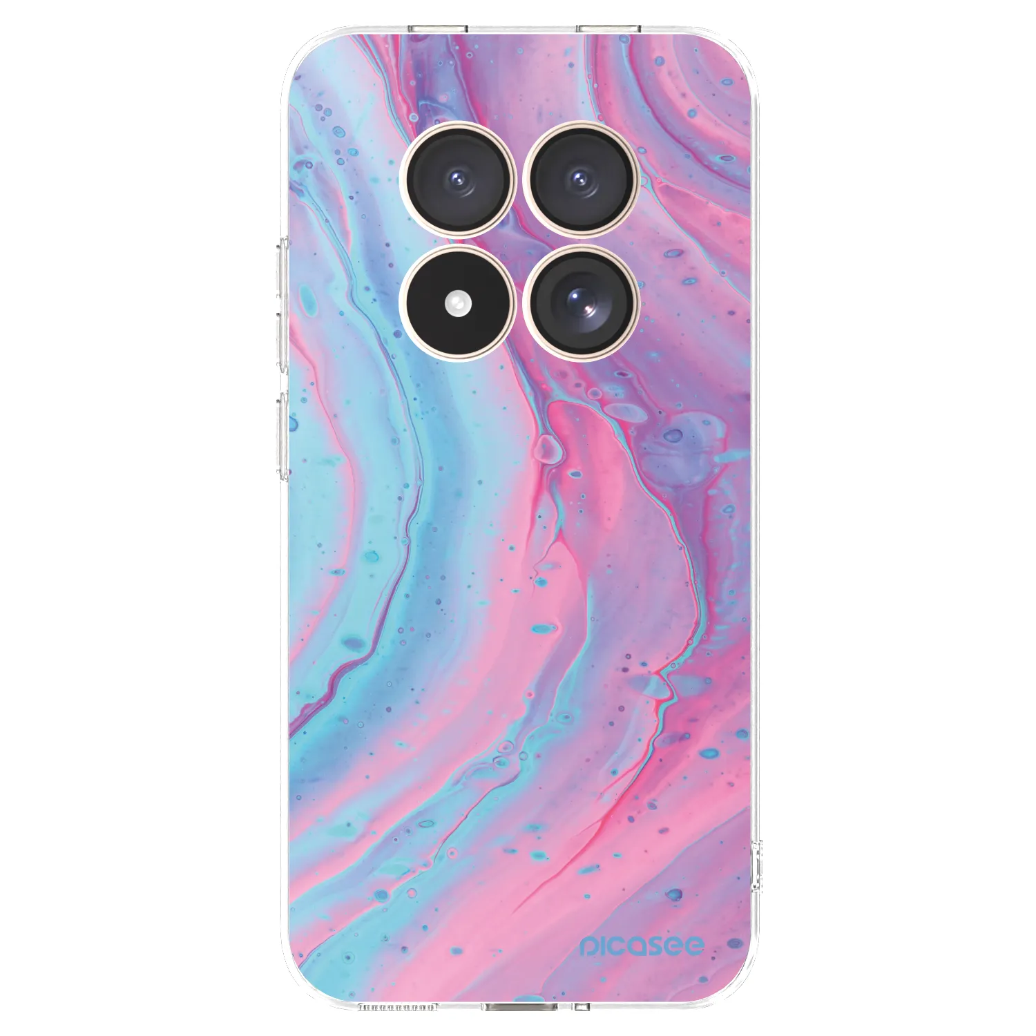 Picasee Xiaomi Redmi Note 15 Pro 4G Hülle - Transparentes Silikon - Pink liquid