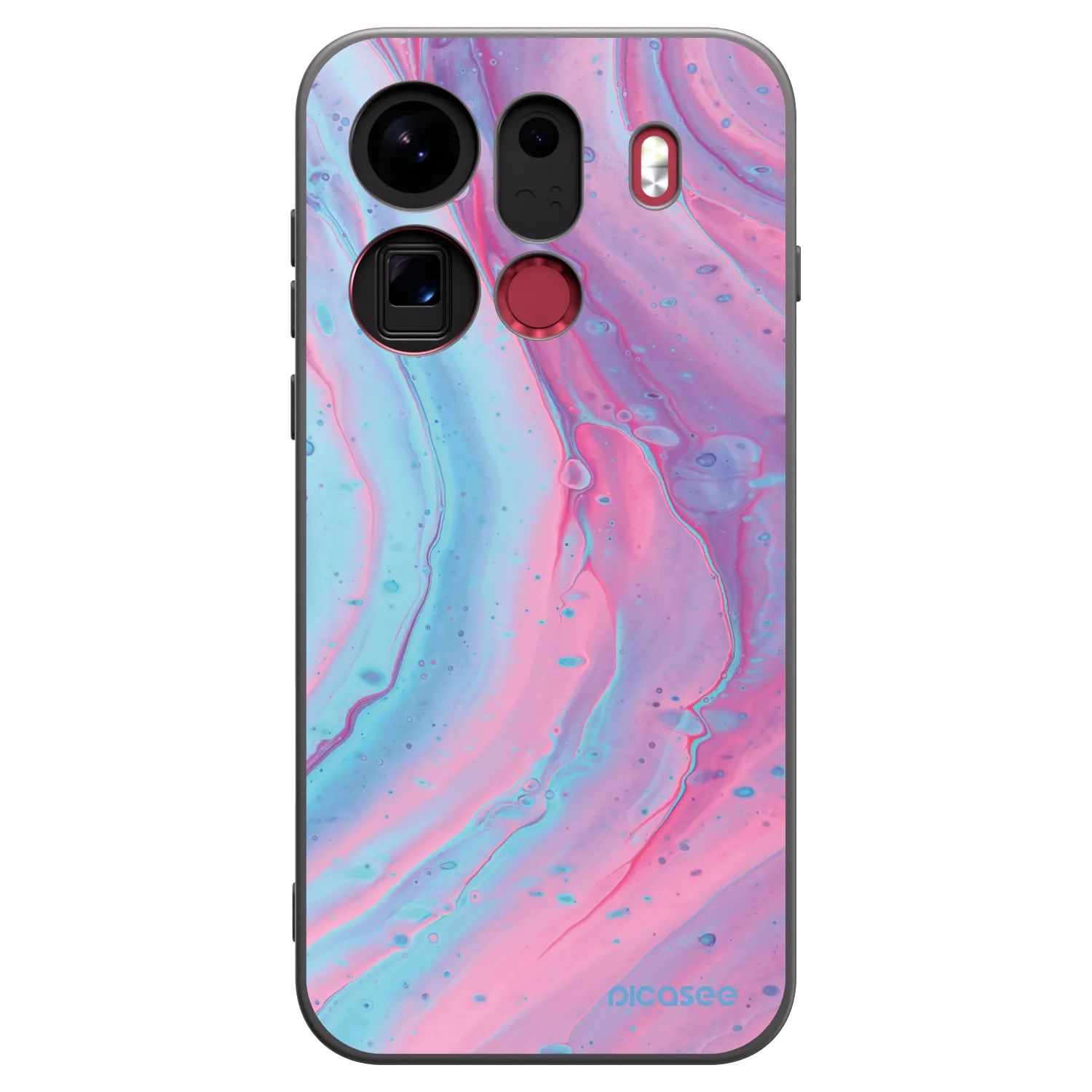 Picasee OPPO Find X9 Pro Hülle - Schwarzes Silikon - Pink liquid