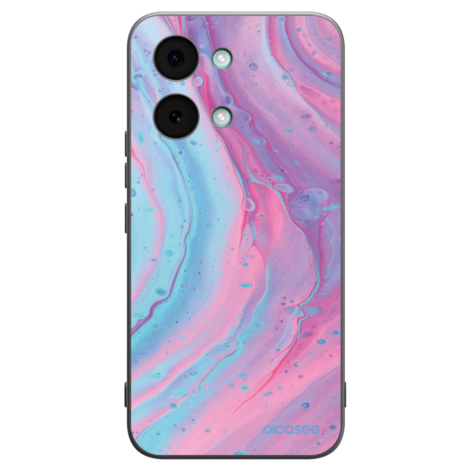 Picasee Xiaomi Poco X8 Pro Max Hülle - Schwarzes Silikon - Pink liquid