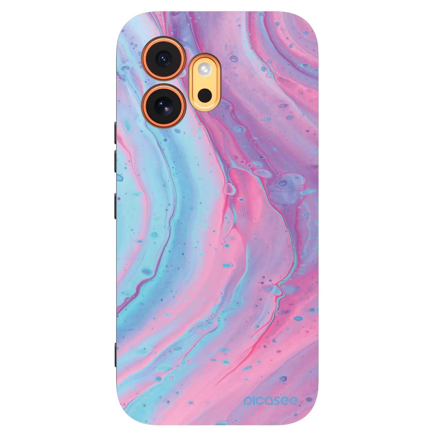 Picasee Honor 600 Hülle - Schwarzes Silikon - Pink liquid