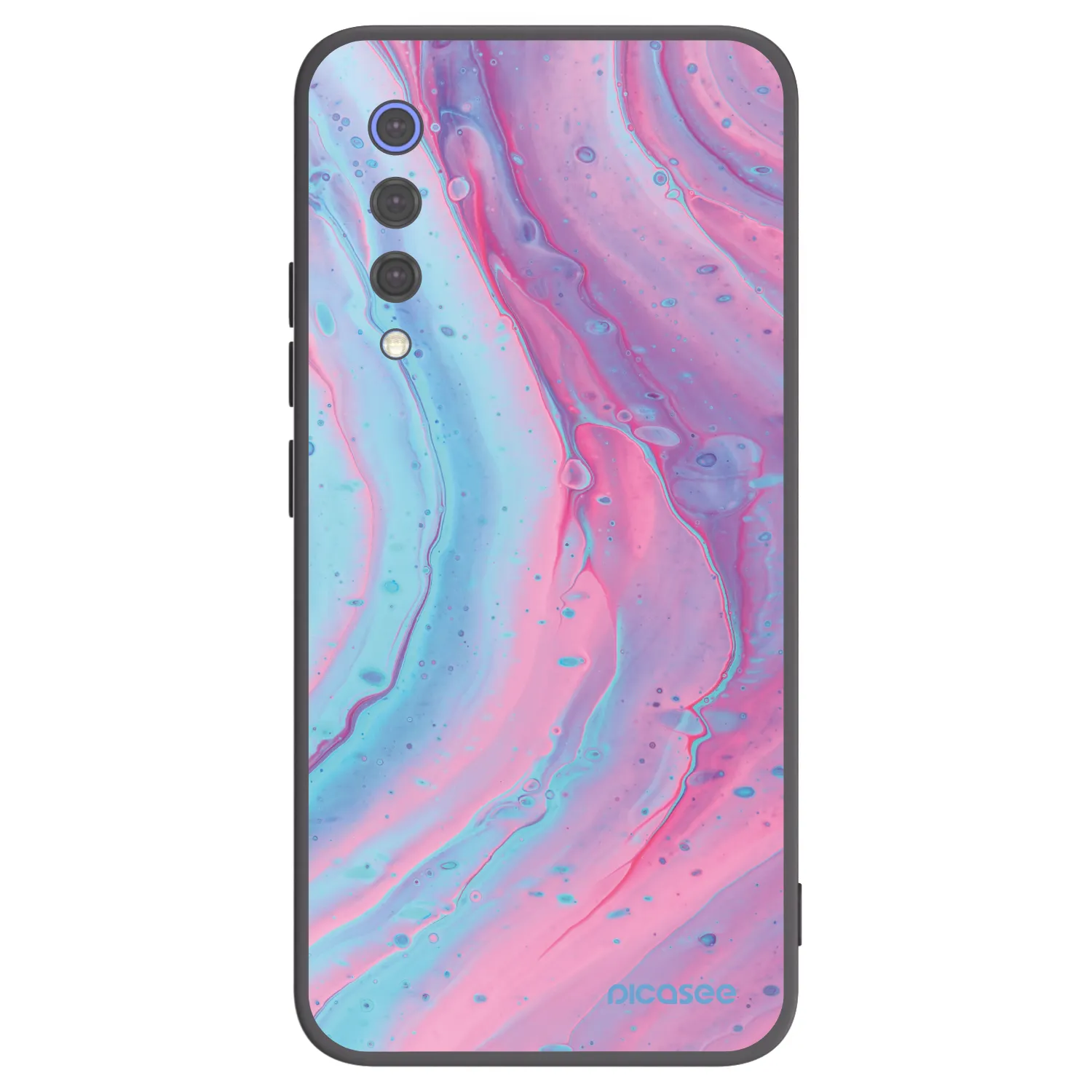 Picasee Xiaomi Mi 9 SE Hülle - Schwarzes Silikon - Pink liquid