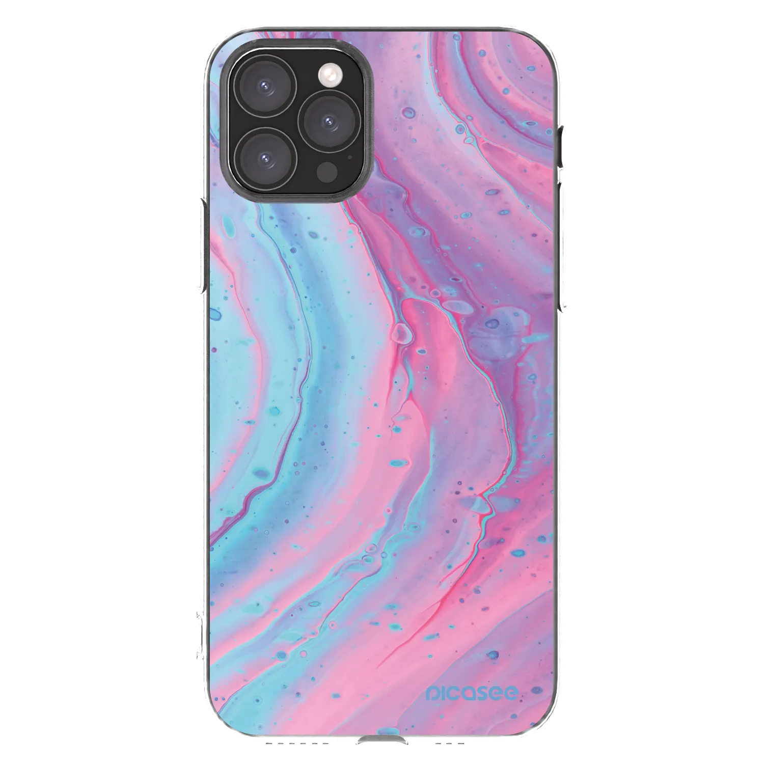 Picasee Apple iPhone 11 Pro Hülle - Transparentes Silikon - Pink liquid
