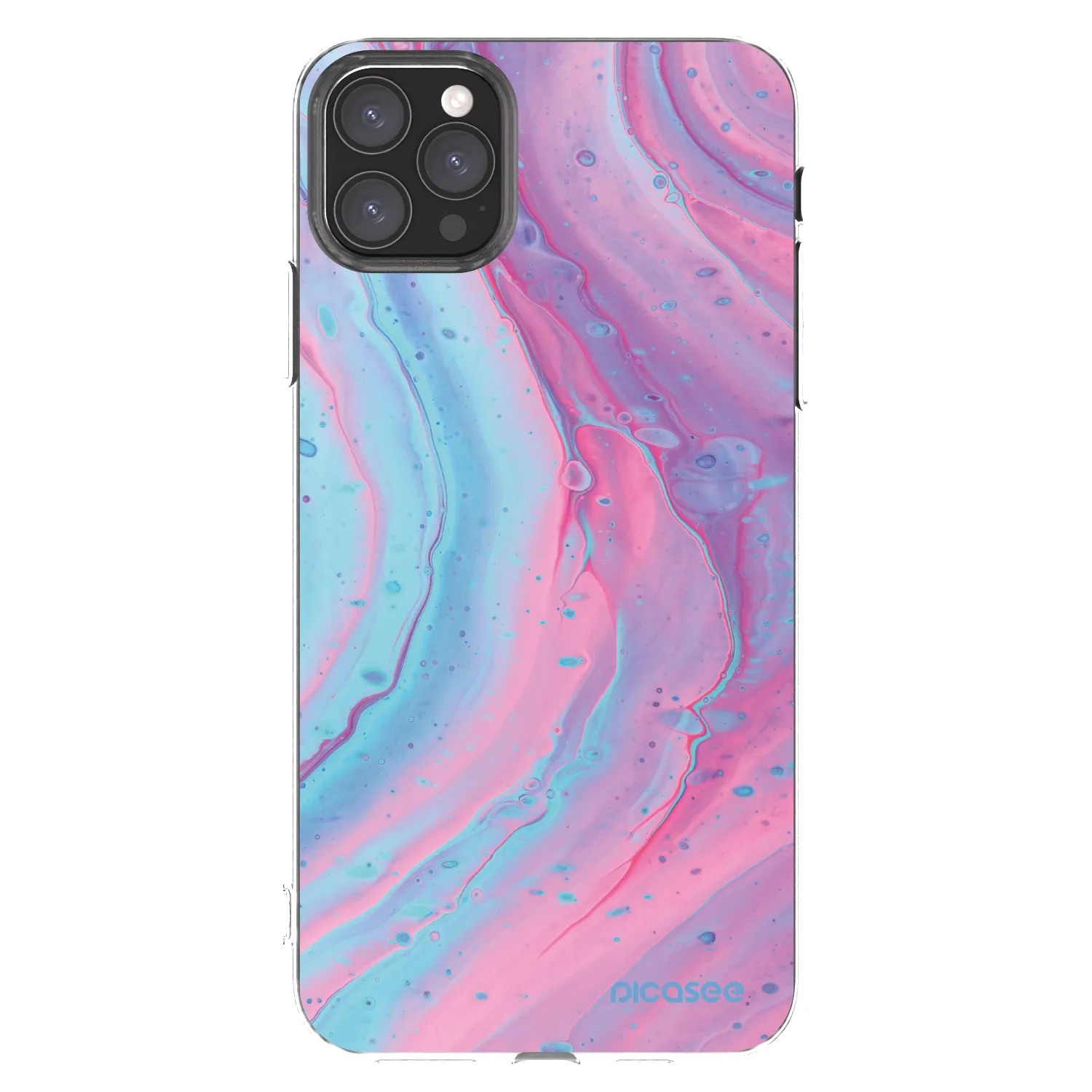 Picasee Apple iPhone 11 Pro Max Hülle - Transparentes Silikon - Pink liquid