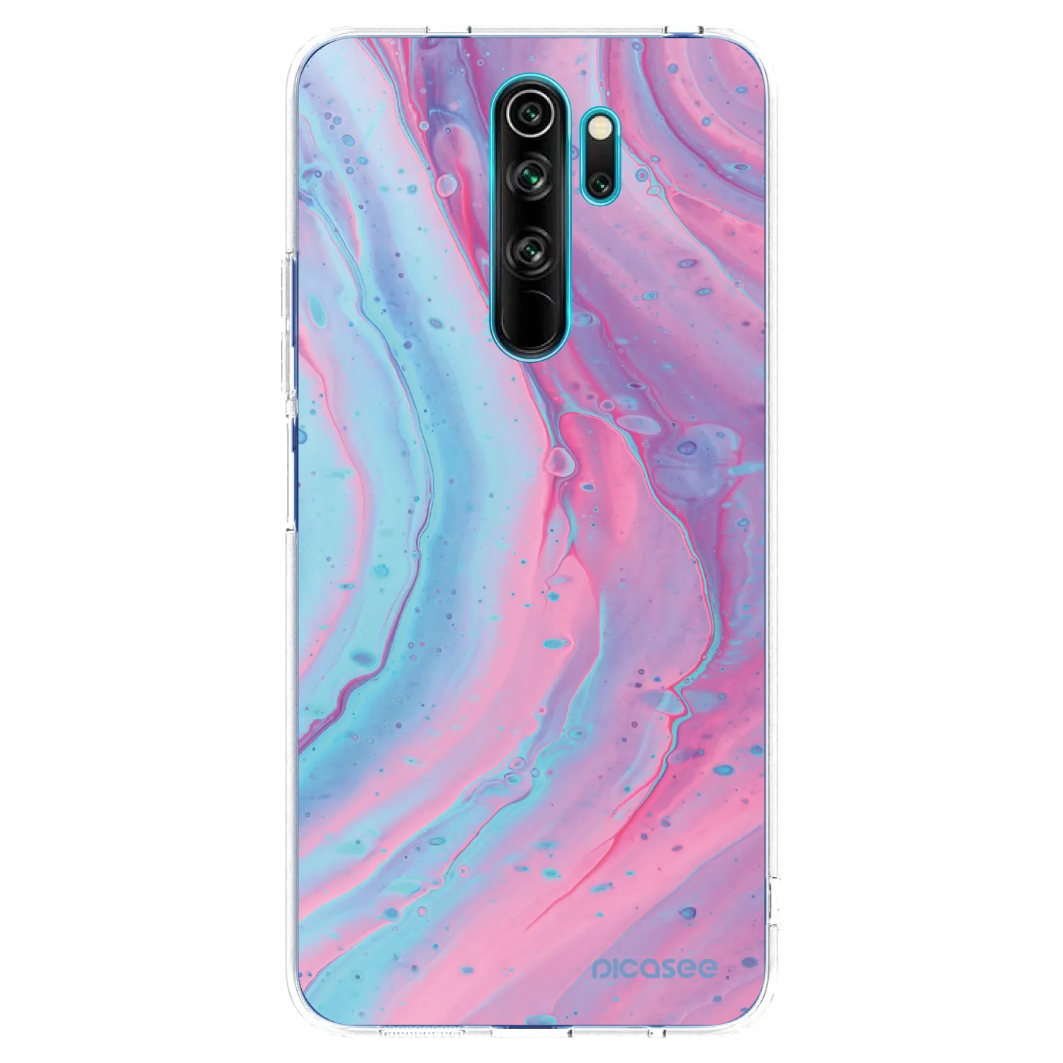 Picasee Xiaomi Redmi Note 8 Pro Hülle - Transparentes Silikon - Pink liquid