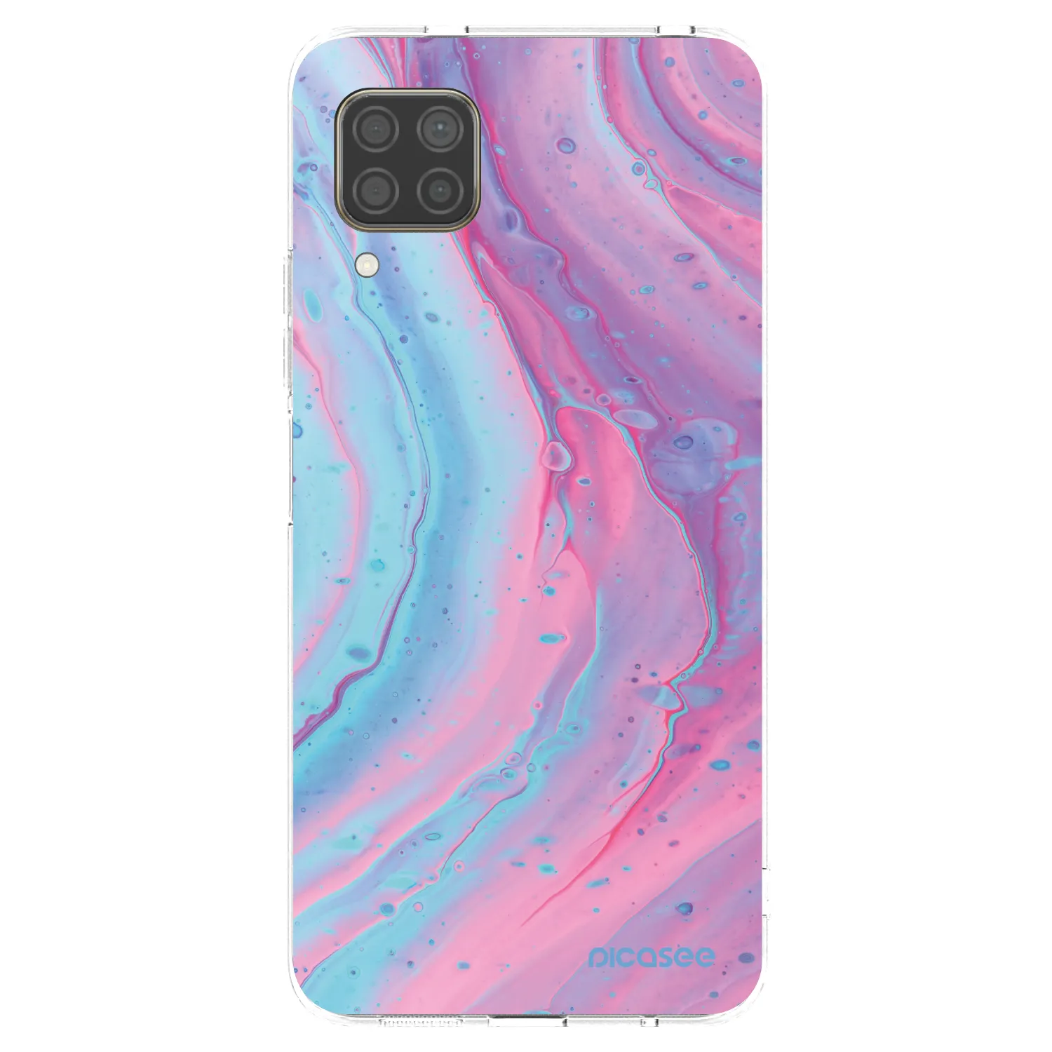 Picasee Huawei P40 Lite Hülle - Transparentes Silikon - Pink liquid