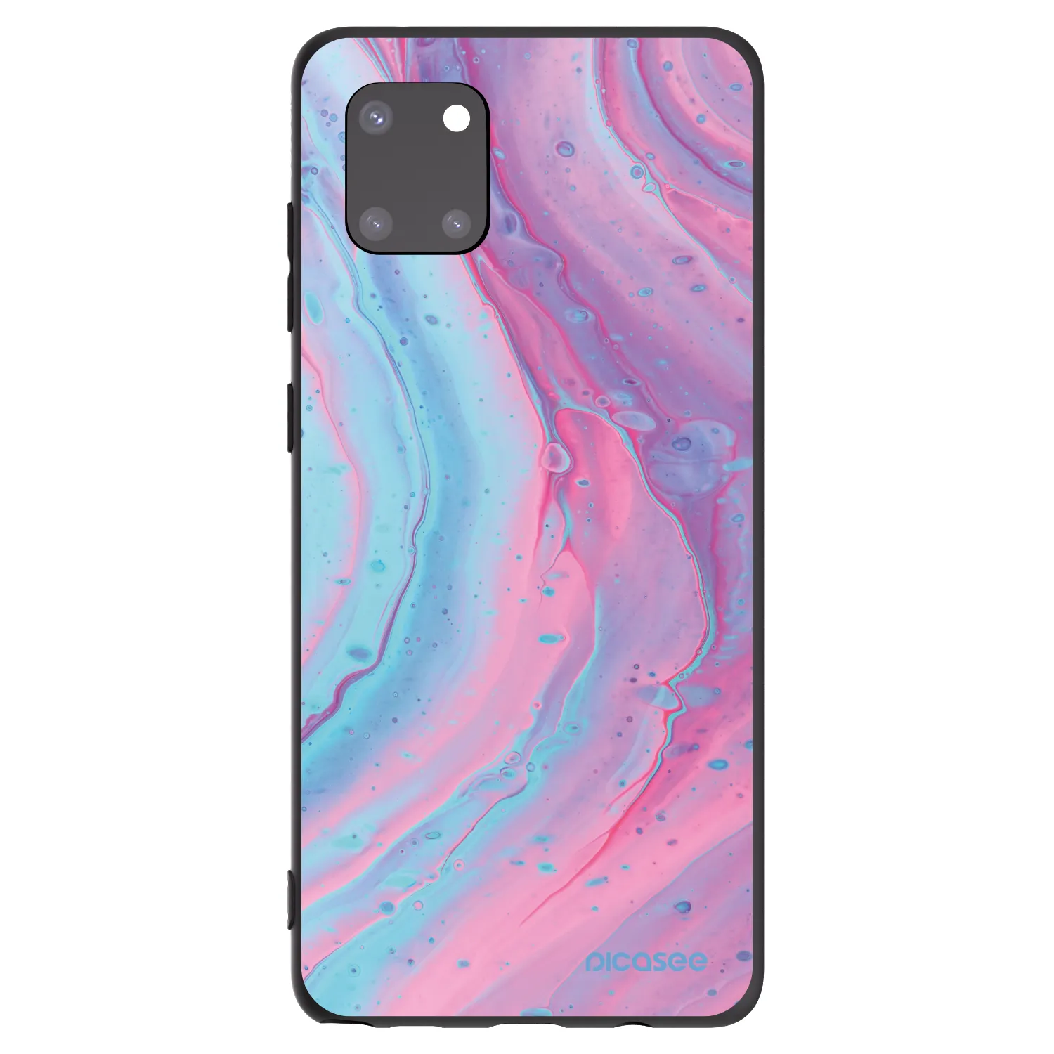 Picasee Samsung Galaxy Note 10 Lite N770F Hülle - Schwarzes Silikon - Pink liquid