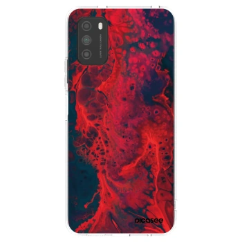 Picasee Xiaomi Poco M3 Hülle - Transparentes Silikon - Organic red
