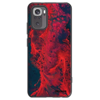Picasee Xiaomi Redmi Note 10 Hülle - Schwarzes Silikon - Organic red