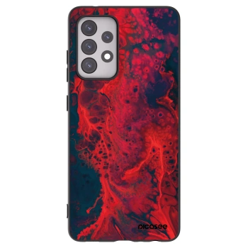 Picasee Samsung Galaxy A52 5G A525F Hülle - Schwarzes Silikon - Organic red