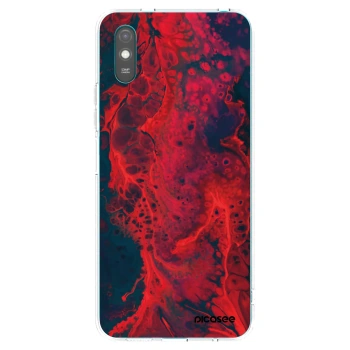 Picasee Xiaomi Redmi 9AT Hülle - Transparentes Silikon - Organic red