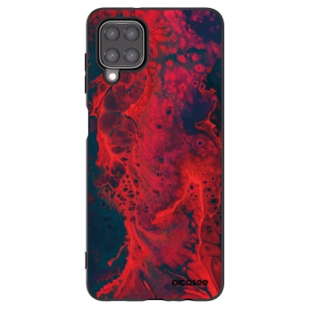 Picasee Samsung Galaxy M12 M127F Hülle - Schwarzes Silikon - Organic red