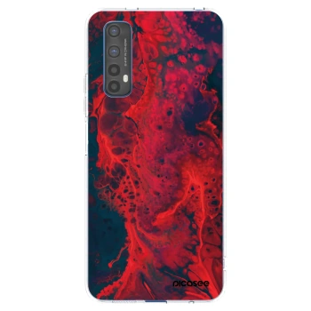 Picasee Realme 7 Hülle - Transparentes Silikon - Organic red