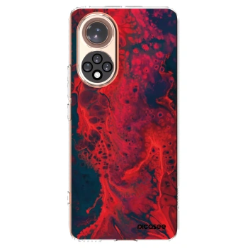 Picasee Honor 50 5G Hülle - Transparentes Silikon - Organic red