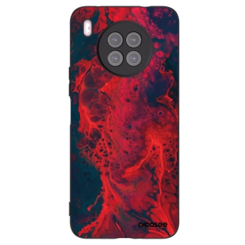 Picasee Huawei Nova 8i Hülle - Schwarzes Silikon - Organic red