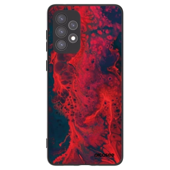 Picasee Samsung Galaxy A73 5G Hülle - Schwarzes Silikon - Organic red