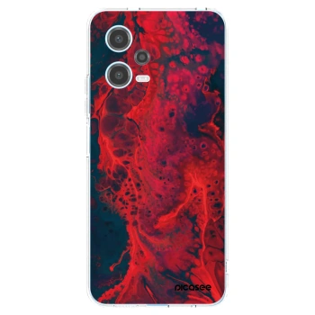 Picasee Xiaomi Redmi Note 12 5G Hülle - Transparentes Silikon - Organic red