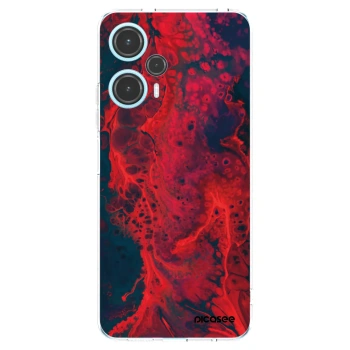 Picasee Xiaomi Poco F5 Hülle - Transparentes Silikon - Organic red