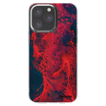 Picasee Apple iPhone 15 Pro Max Hülle - Transparentes Silikon - Organic red