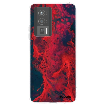 Picasee Xiaomi Poco F5 Pro 5G Hülle - Transparentes Silikon - Organic red