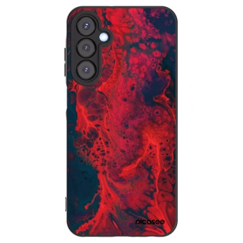 Picasee Samsung Galaxy A25 A256B 5G Hülle - Schwarzes Silikon - Organic red