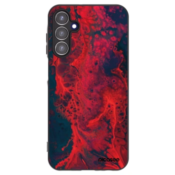 Picasee Samsung Galaxy A15 A156B 5G Hülle - Schwarzes Silikon - Organic red