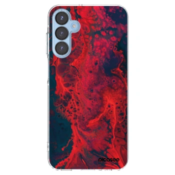Picasee Samsung Galaxy A15 A156B 5G Hülle - Transparentes Silikon - Organic red
