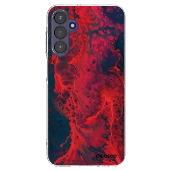 Picasee Samsung Galaxy A15 A155F 4G Hülle - Transparentes Silikon - Organic red