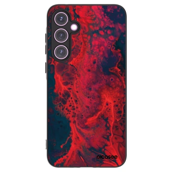 Picasee Samsung Galaxy A35 5G A356B Hülle - Schwarzes Silikon - Organic red