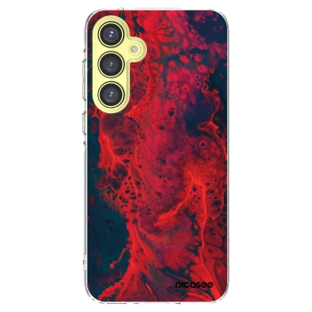 Picasee Samsung Galaxy A35 5G A356B Hülle - Transparentes Silikon - Organic red