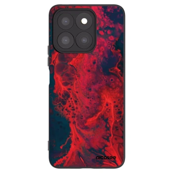 Picasee Honor X8b Hülle - Schwarzes Silikon - Organic red