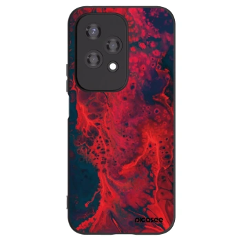 Picasee Honor 200 Lite Hülle - Schwarzes Silikon - Organic red