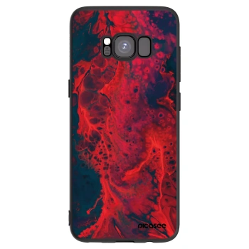 Picasee Samsung Galaxy S8 G950F Hülle - Schwarzes Silikon - Organic red