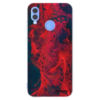 Picasee Honor 10 Lite Hülle - Transparentes Silikon - Organic red