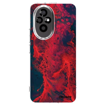 Picasee Honor 200 5G Hülle - Transparentes Silikon - Organic red