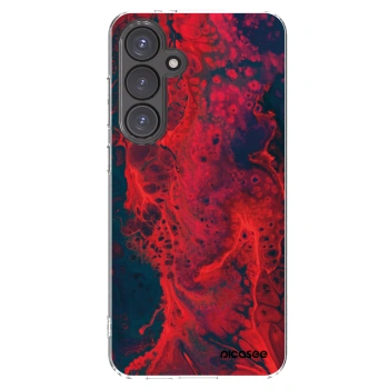 Picasee Samsung Galaxy S24 FE S721B Hülle - Transparentes Silikon - Organic red