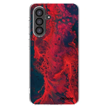 Picasee Samsung Galaxy A36 5G Hülle - Transparentes Silikon - Organic red