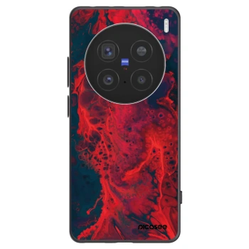 Picasee Vivo X200 Pro Hülle - Schwarzes Silikon - Organic red