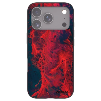 Picasee Apple iPhone 17 Pro Hülle - Schwarzes Silikon - Organic red