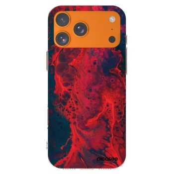 Picasee Apple iPhone 17 Pro Max Hülle - Transparentes Silikon - Organic red