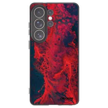 Picasee Samsung Galaxy S26 Ultra Hülle - Schwarzes Silikon - Organic red