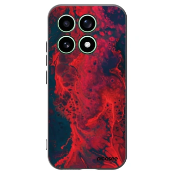 Picasee Xiaomi 17 Hülle - Schwarzes Silikon - Organic red