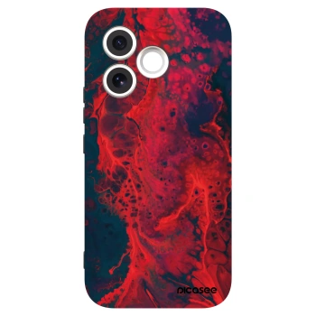 Picasee Honor 600 Lite Hülle - Schwarzes Silikon - Organic red