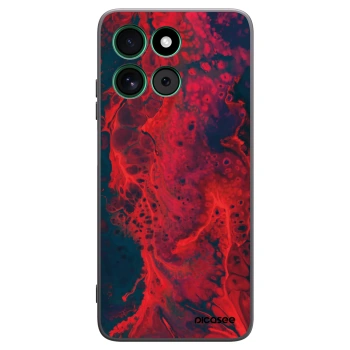Picasee Motorola Moto G57 Power Hülle - Schwarzes Silikon - Organic red
