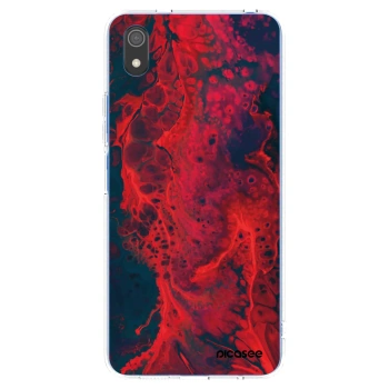Picasee Xiaomi Redmi 7A Hülle - Transparentes Silikon - Organic red