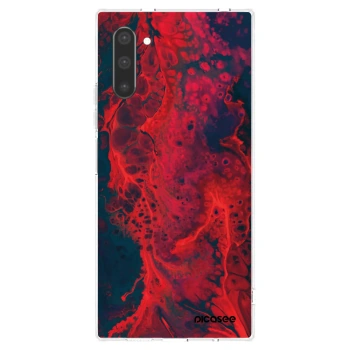 Picasee Samsung Galaxy Note 10 N970F Hülle - Transparentes Silikon - Organic red